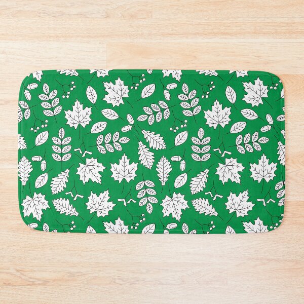 Item preview, White leaves and berries green pattern designed and sold by EngineerGoC.