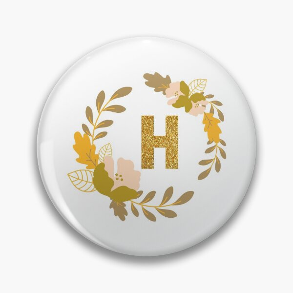 Item preview, Floral Letter H Gold designed and sold by LiveAndGlow.