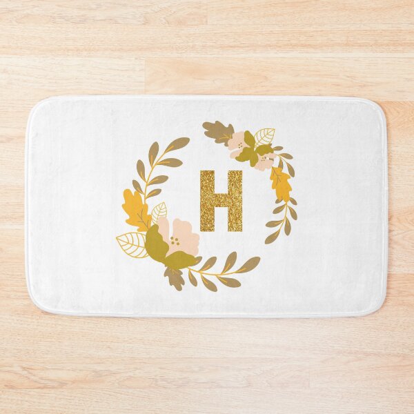 Item preview, Floral Letter H Gold designed and sold by LiveAndGlow.