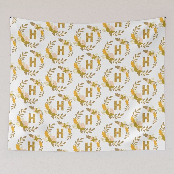 Item preview, Floral Letter H Gold designed and sold by LiveAndGlow.