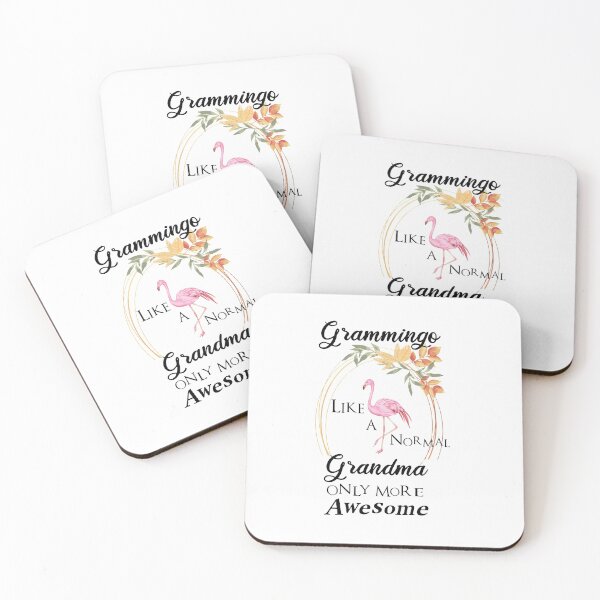 Item preview, Grammingo Like A Normal Grandma Only More Awesome, Grandma Gift, Floral Flamingo Gift designed and sold by HananDesign13.