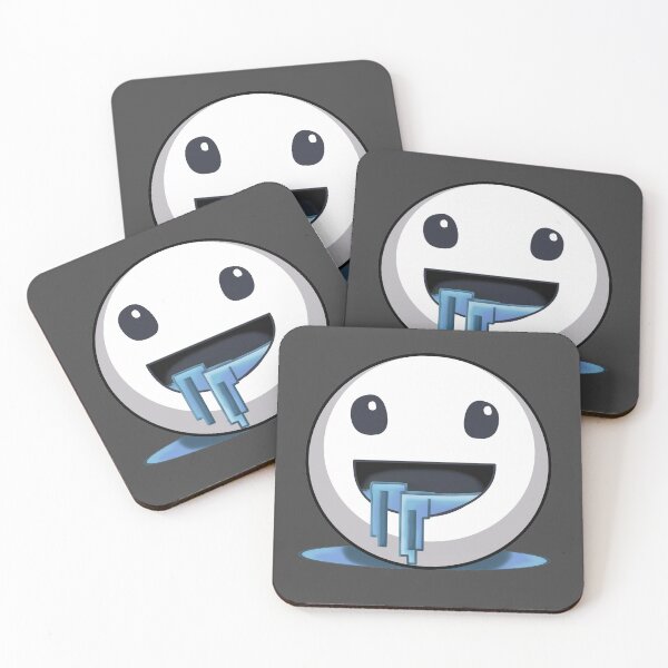 Item preview, drooling emoji - black designed and sold by ZiphGames.