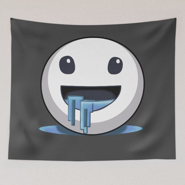 Item preview, drooling emoji - black designed and sold by ZiphGames.