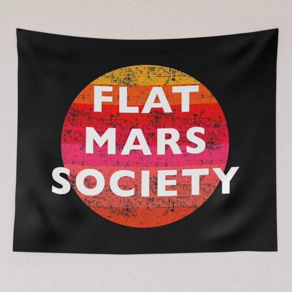 Artikelvorschau, Lustiges Meme der Flat Mars Society entworfen und verkauft von PG Illustration.