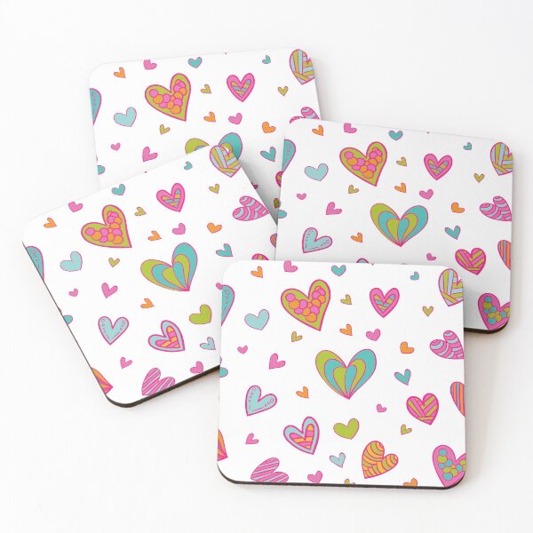 Item preview,  coloful hearts, hearts pattern, love, sticker, heart, romantic, designed and sold by prteacool.