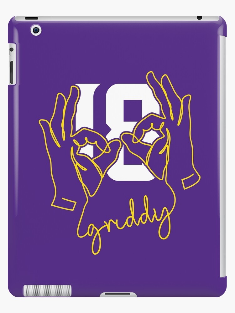 Justin Jefferson Griddy Dance Print - Purple Background iPad Case