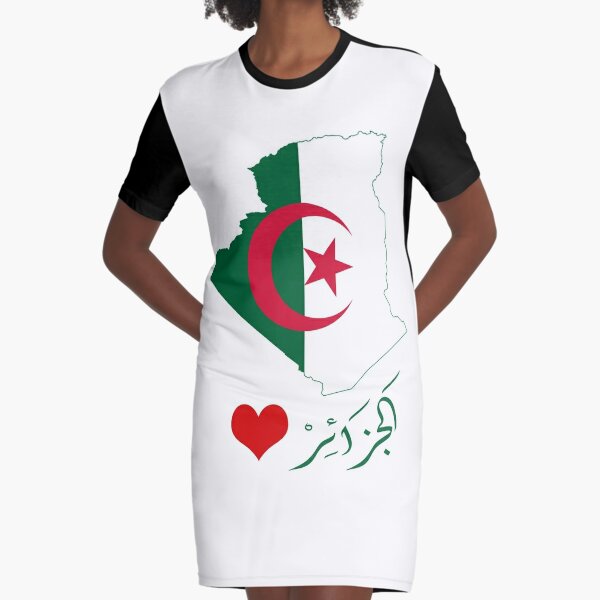 Drapeau de l'Algérie (الجزائر) Robe t-shirt