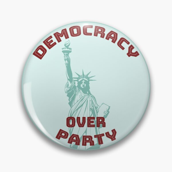 Item preview, Democracy over Party [teal, red] designed and sold by bellatierra.