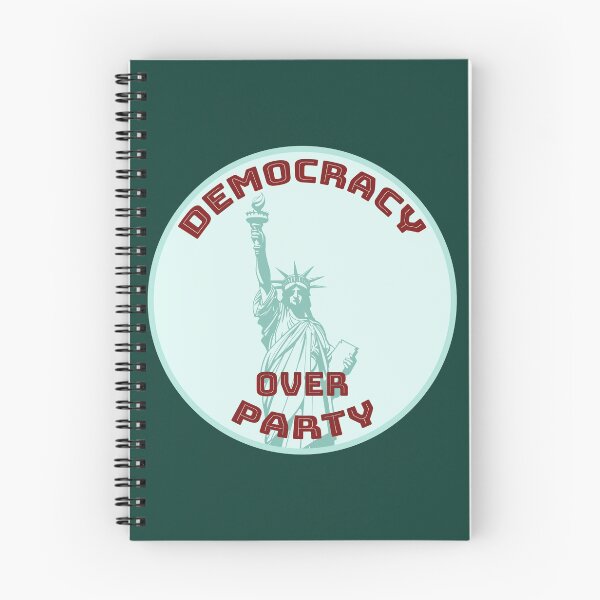 Item preview, Democracy over Party [teal, red] designed and sold by bellatierra.
