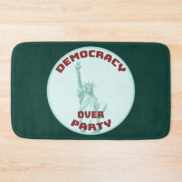 Item preview, Democracy over Party [teal, red] designed and sold by bellatierra.