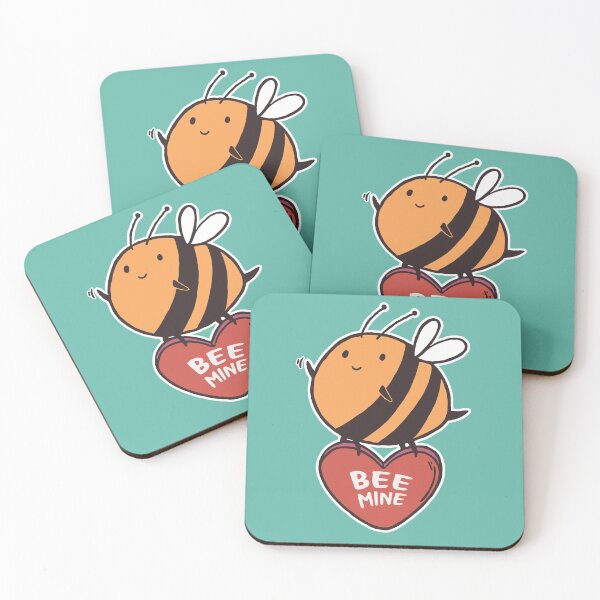 Item preview, Bee Mine | Cute Valentine Bee Carrying a Candy Heart designed and sold by SLAG-Creative.