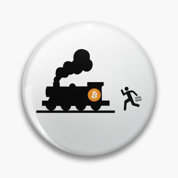 Item preview, bitcoin chasing the white train humor fun designed and sold by sex-sansbol.