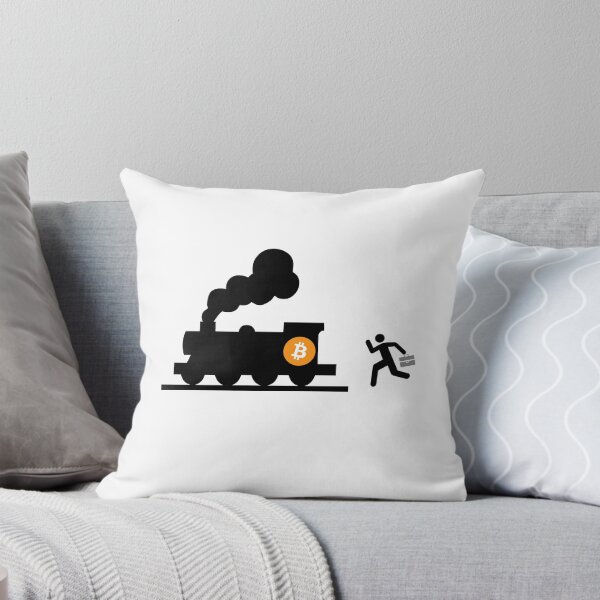 Item preview, bitcoin chasing the white train humor fun designed and sold by sex-sansbol.