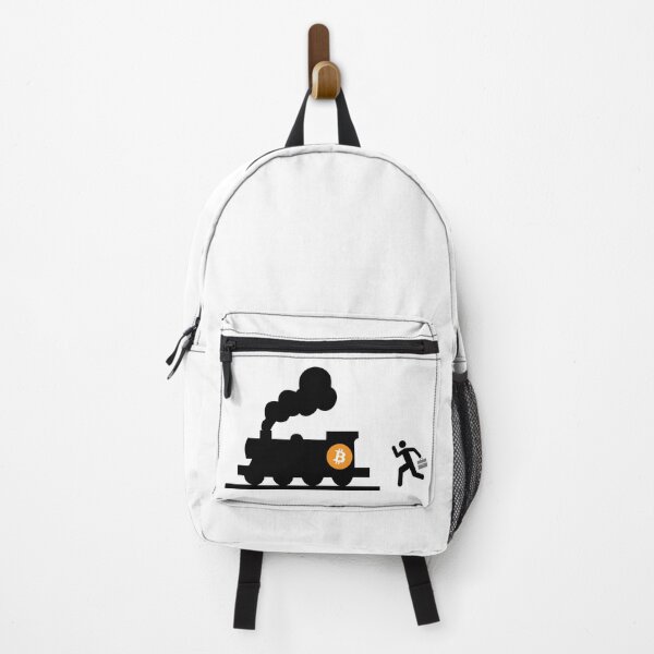 Item preview, bitcoin chasing the white train humor fun designed and sold by sex-sansbol.