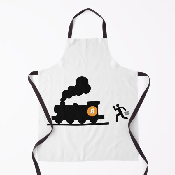 Item preview, bitcoin chasing the white train humor fun designed and sold by sex-sansbol.