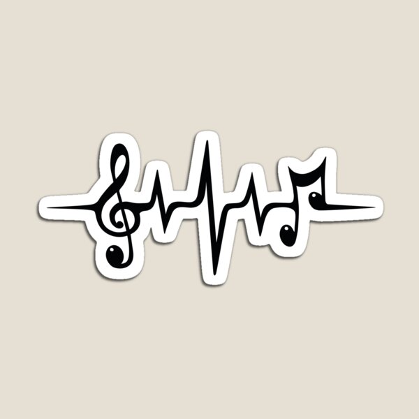 Item preview, Music Pulse Heartbeat Notes Clef Frequency Wave Sound Festival  designed and sold by boom-art.