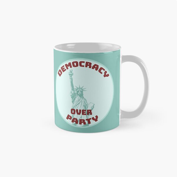 Item preview, Democracy over Party [teal, red, pale bgk] designed and sold by bellatierra.