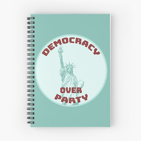 Item preview, Democracy over Party [teal, red, pale bgk] designed and sold by bellatierra.