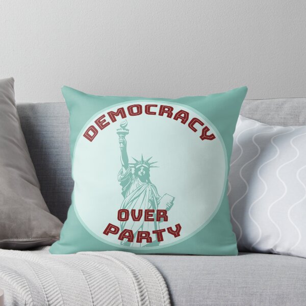 Item preview, Democracy over Party [teal, red, pale bgk] designed and sold by bellatierra.