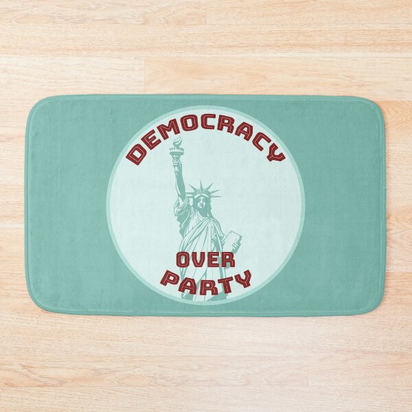 Item preview, Democracy over Party [teal, red, pale bgk] designed and sold by bellatierra.