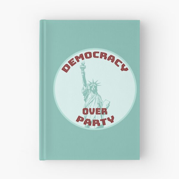 Item preview, Democracy over Party [teal, red, pale bgk] designed and sold by bellatierra.