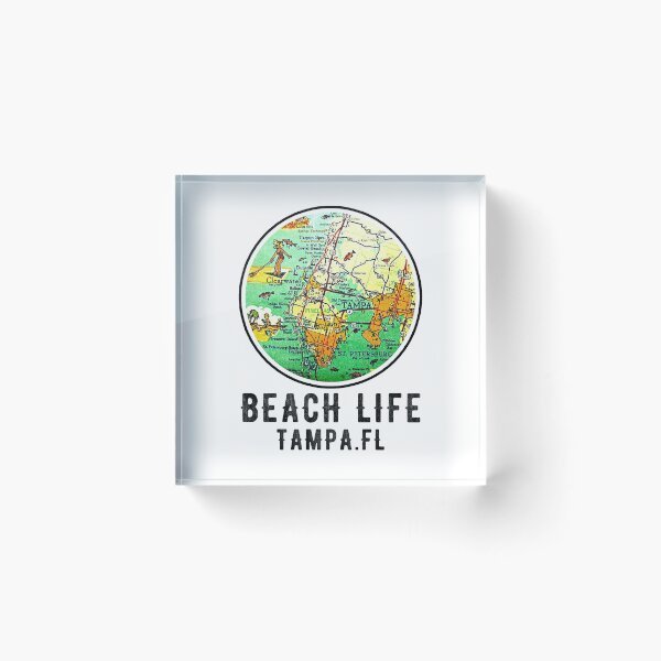 Item preview, Tampa Bay Florida Vintage Retro Old Map Beach Life designed and sold by kieljo.