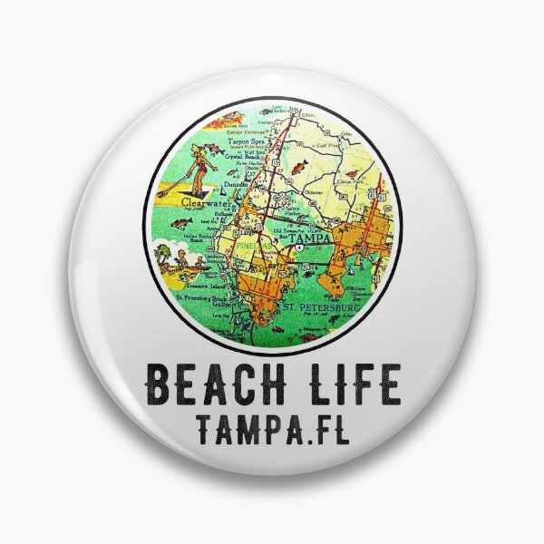 Item preview, Tampa Bay Florida Vintage Retro Old Map Beach Life designed and sold by kieljo.
