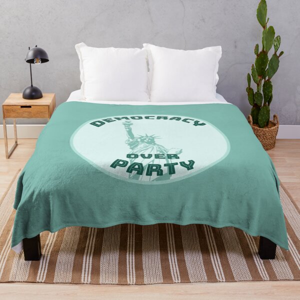 Item preview, Democracy over Party [all teal, pale bgk] designed and sold by bellatierra.