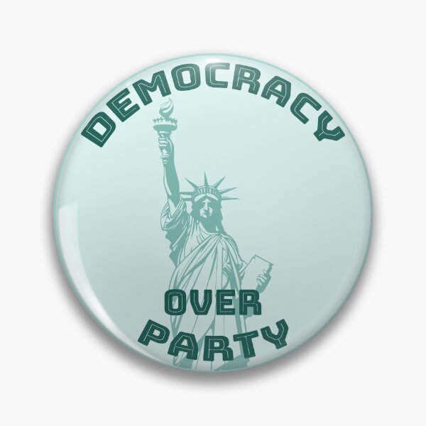 Item preview, Democracy over Party [all teal, dark bgk] designed and sold by bellatierra.