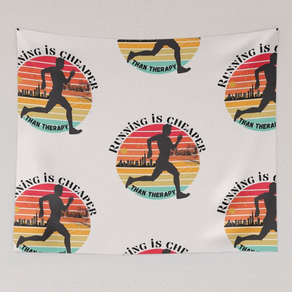Item preview, Running is Cheaper Than Therapy t shirt  designed and sold by Rockopolys.