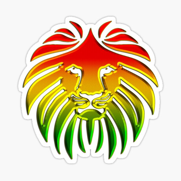 Like a Lion, Reggae, Rastafari, Africa, Jah, Jamaica, Sticker