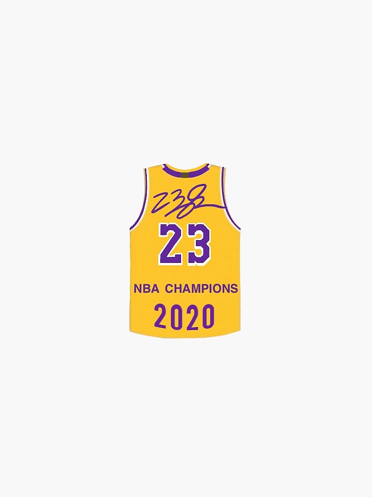 la lakers lebron james signed jersey Sticker for Sale by jessicanoble