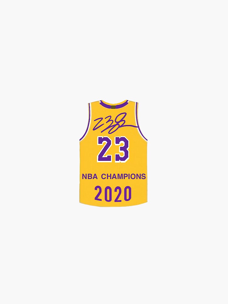 Lebron James Lakers Jersey Sticker for Sale by jonkiwi