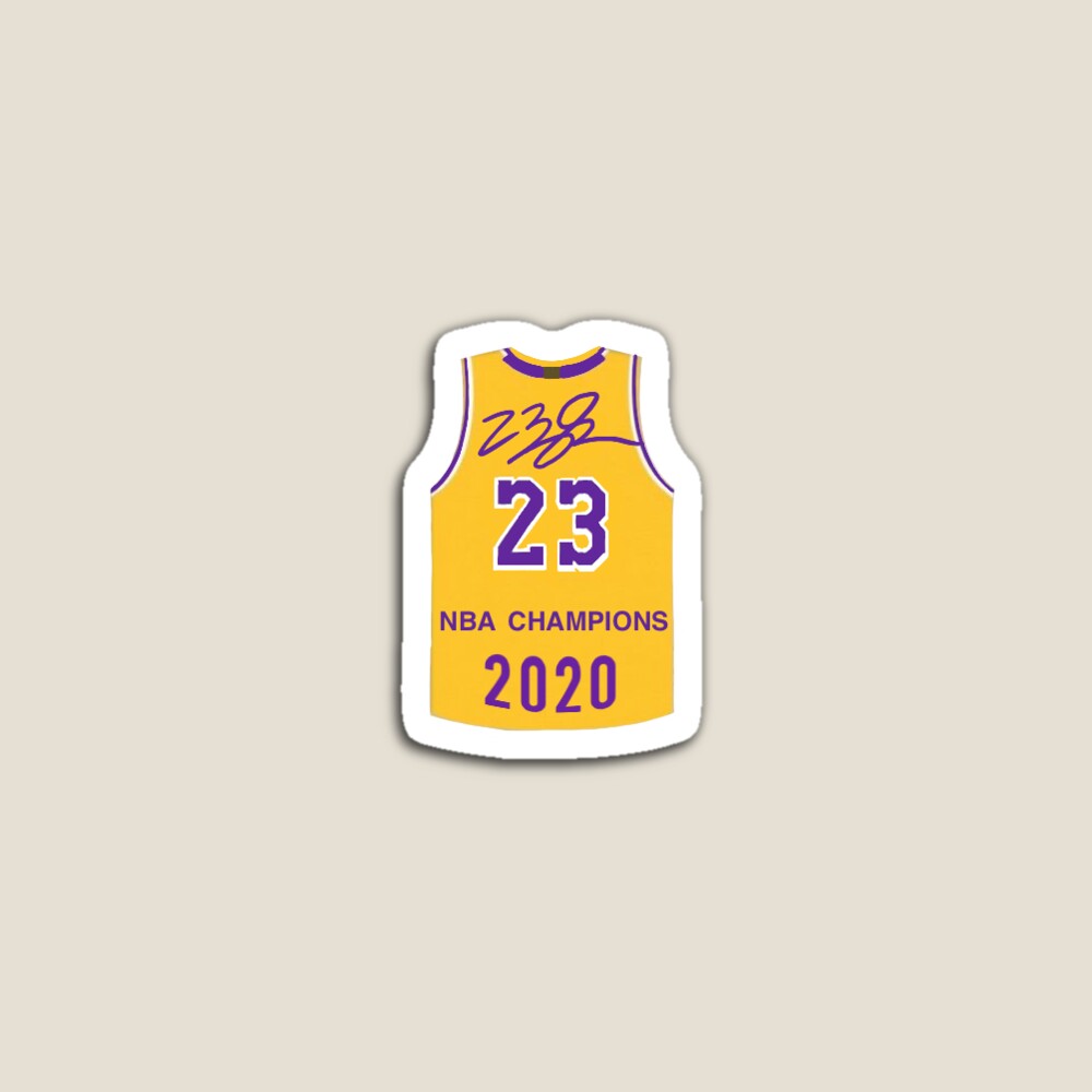 la lakers lebron james signed jersey Sticker for Sale by jessicanoble