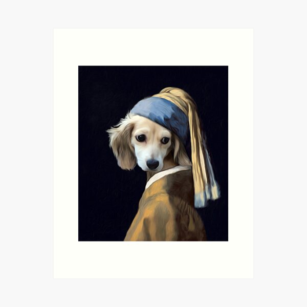 Item preview, Portrait of dressed up Dachshund dog, Renaissance Dachshund designed and sold by Dedeegraphie.
