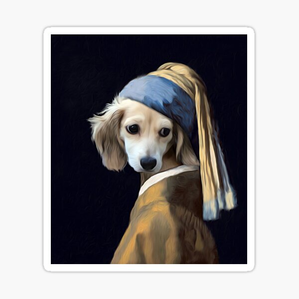 Item preview, Portrait of dressed up Dachshund dog, Renaissance Dachshund designed and sold by Dedeegraphie.