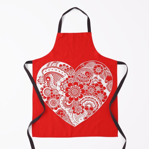 Item preview, Vertical Heart Shape White Design on Red Background designed and sold by Mimsartprojects.