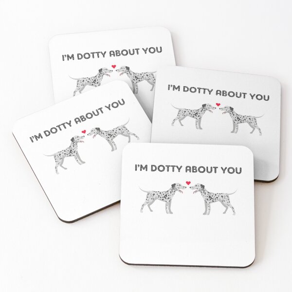 Item preview, Valentine's Day Gift Dalmatian I'm Dotty About You Dog Breed Love British Funny Pun Anniversary Wedding Puppy Doggo Canine designed and sold by gkao.