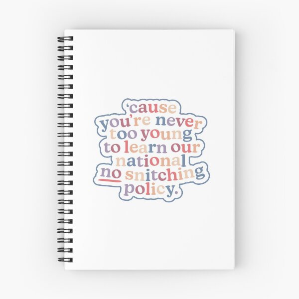 Item preview, National No-Snitching Policy designed and sold by MessyBestie.