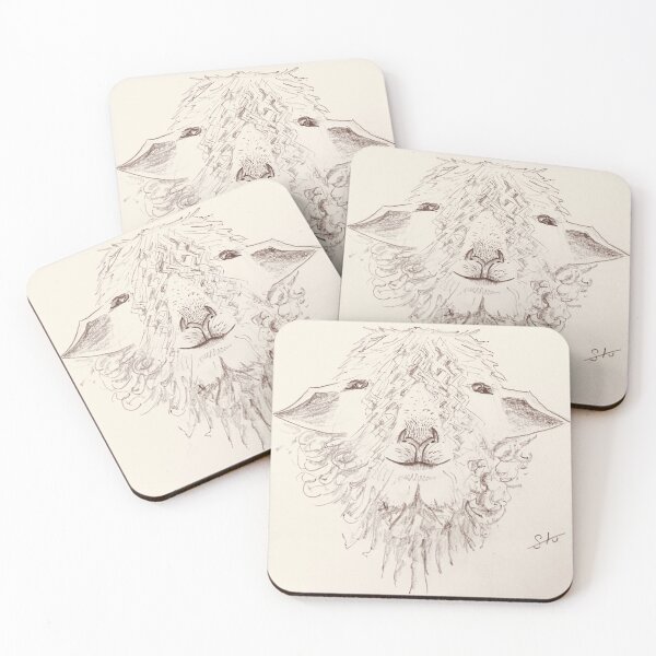 David The Sheep Coasters (Set of 4)