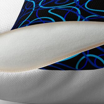 Alternate view of Faint - Blue Lines Abstract Throw Pillow