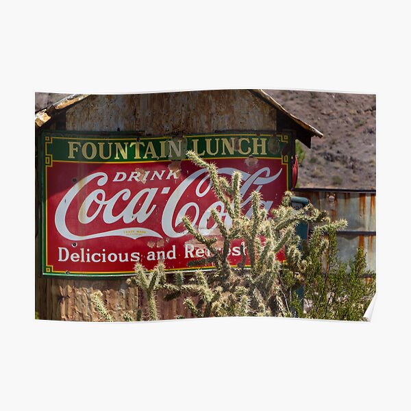 Coca-Cola Cactus in Nevada Poster