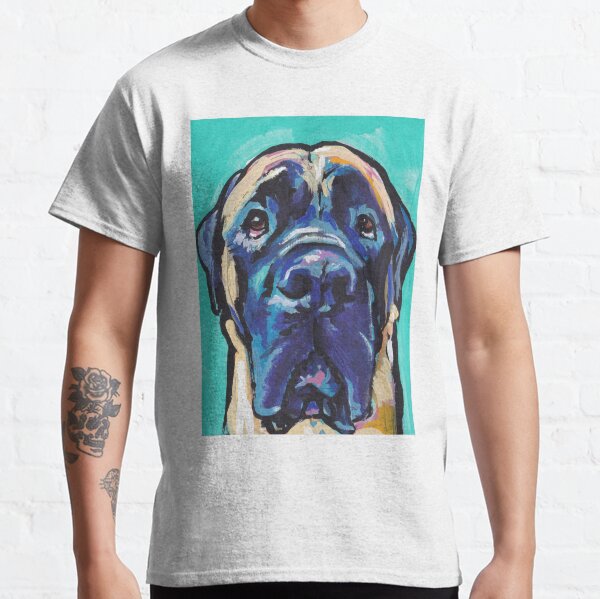Item preview, English Mastiff Bright colorful pop dog art designed and sold by bentnotbroken11.