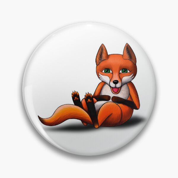 Item preview, painted red laughing fox holding his stomach designed and sold by nataliavavilina.