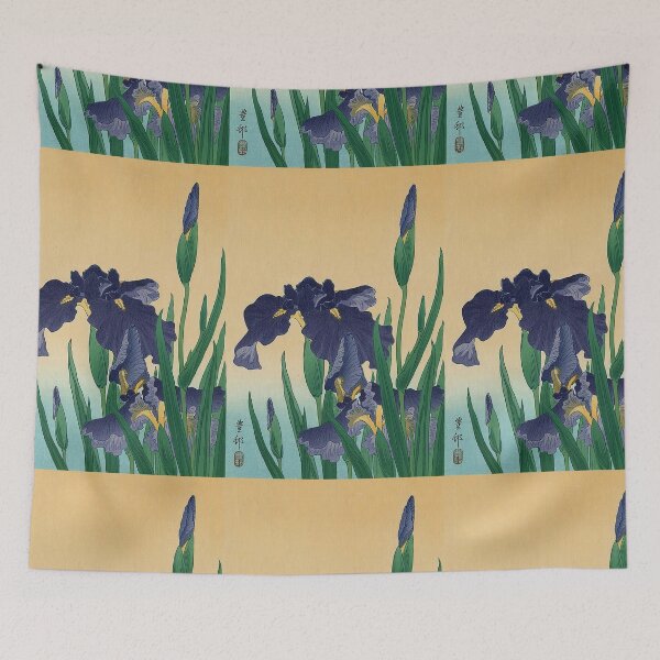 Item preview, Classic Vintage Japanese Ukiyo-e Violet Irises Art  designed and sold by RBEnt.