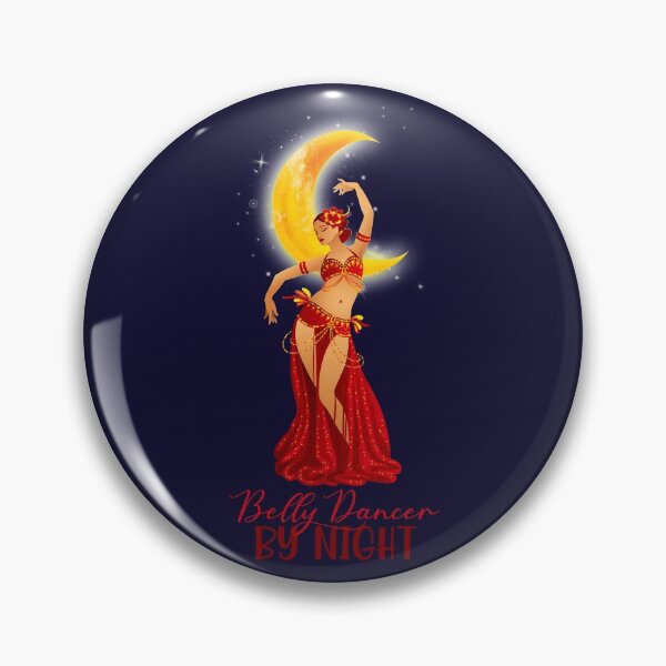 Item preview, Belly Dancer By Night!  (Red/Yellow on Navy) designed and sold by PawsitiveMum.