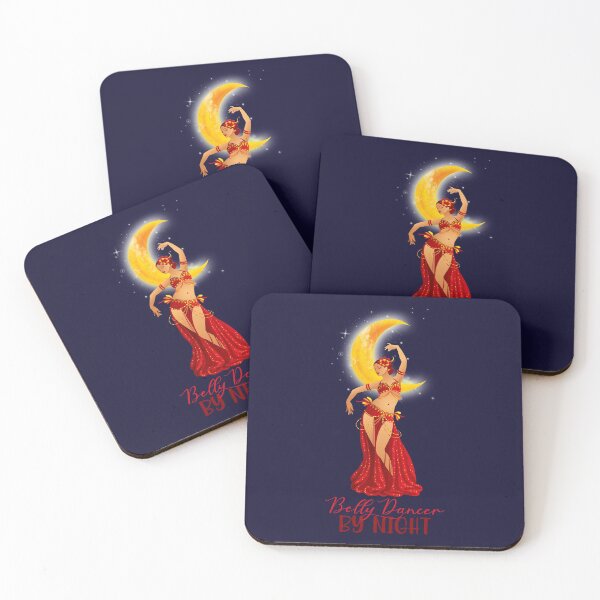 Item preview, Belly Dancer By Night!  (Red/Yellow on Navy) designed and sold by PawsitiveMum.