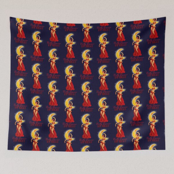 Item preview, Belly Dancer By Night!  (Red/Yellow on Navy) designed and sold by PawsitiveMum.