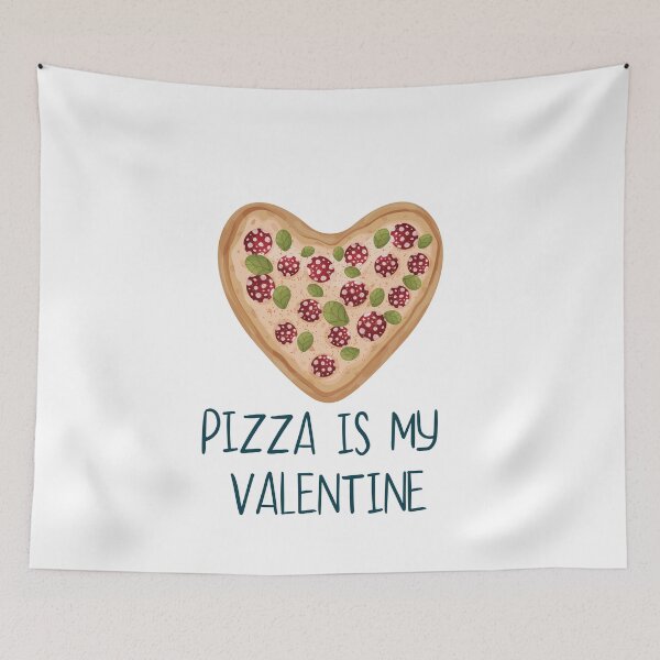 Item preview, Pizza is my Valentine | Funny Food Print designed and sold by C00KIESandMILK.