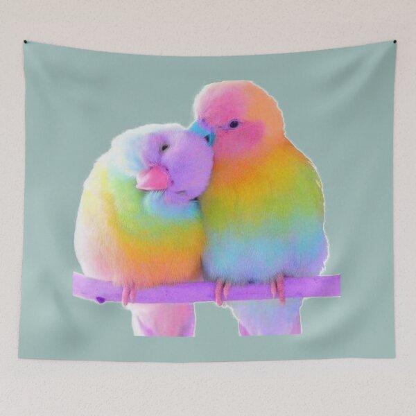 Item preview, RAINBOW LOVE BIRDS designed and sold by THE AMERICAN TEEVANGELIST.